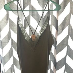 Olive green body suit